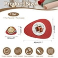 thumbnail image 2 of Uxcell Manteles y Posavasos de Silicona, Protectores de Encimera Antideslizantes e Impermeables, Manteles Resistentes al Calor en Forma de Gota para Uso Interior y Exterior, Rojo (5 + 17.7 Pulgadas), 2 of 7