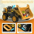 thumbnail image 5 of East doll 24V Ride on Dump Truck, Ride on UTV Car for Kids with Electric Dump Bed, 300W Powerful Motors, 4.4Mph, Remote Control, EVA Tires, Electric Truck for Kids, Yellow, 5 of 10