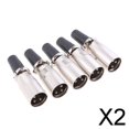 thumbnail image 1 of Paquete de 2-6 conectores de micrófono perfke macho 3 pines XLR 5X 2 piezas, 1 of 7