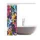 thumbnail image 2 of ABPHQTO Flores y hojas Acuarela Patrón sin costuras Cortina de ducha Decoración de baño 160x180 cm, 2 of 2