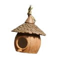 thumbnail image 4 of Miulika Bird House for Outside Bird Breeding Box Birdhouse Decor Creative for Garden Bird Shelter Bird Nest Cage for Backyard Sparrow Coconut Shape, 4 of 9