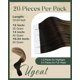 thumbnail image 4 of Extensiones de cabello con cinta adhesiva Ugeat Dark Brown Mix Medium Brown, 4 of 9