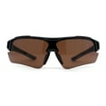thumbnail image 1 of Mens 90s Wrap Baseball Half Rim Sport Driving HD Lens Sunglasses Carbon Fiber Print, 1 of 5
