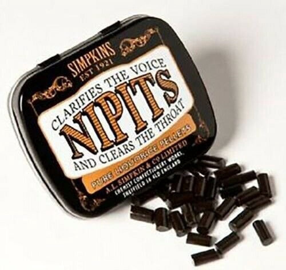 Simpkins Nipits Liquorice Pure 14g - 6 Pack - USA Seller - Ships Free