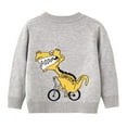 thumbnail image 2 of Toddler Boys Girls Long Sleeve Knitted Sweaters Cardigan Kids Button Down Jackets Coats 2-7T, 2 of 6