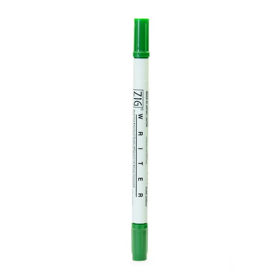 Memory System Writer Dual-Tip Markers pure green (pack of 12)