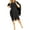 Anthracite, variant on Nina Parker Womens Plus Faux Wrap Midi Wrap Dress