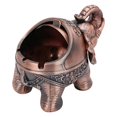 thumbnail image 2 of Metal Ashtray with Cover Male Gift Sealed Anti Fall Windproof Smoking Set Ornaments(Standing Copper Ashtray with Elephant shape ), 2 of 3