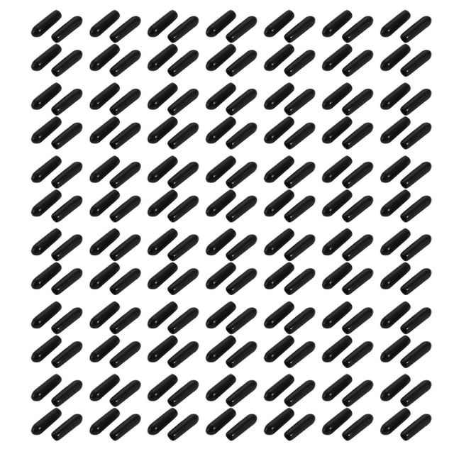 200 unids 2.5 mm dia interior pvc tapa de protector de rosca de tornillo de vinilo flexible negro cubierta