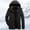 X-433Black, variant on YMNXA Mens Winter Coats With Hood Long Sleeve Solid Color Zip Up Plush Thickened Warm Jacket With Pocket For Outdoor Activities Army Green L