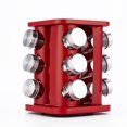 thumbnail image 1 of VALINK Seasoning Box Spice Container Salt Pepper Sugar Stainless Steel Spice Rack Organizer with Glass Spice Jars, 1 of 6