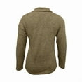 thumbnail image 2 of MORTTIC Women's Fashion Lapel Collar Zip-Up Long Sleeve Top Solid Color Stretchy Knit Blouse for Spring/Fall, 2 of 4
