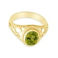 thumbnail image 3 of AFFY Celtic Lady's Simulated Peridot Ring In 14K Yellow Gold Plated 925 Sterling Silver Jewelry for Ladies, Ring Size 10.5, 3 of 4