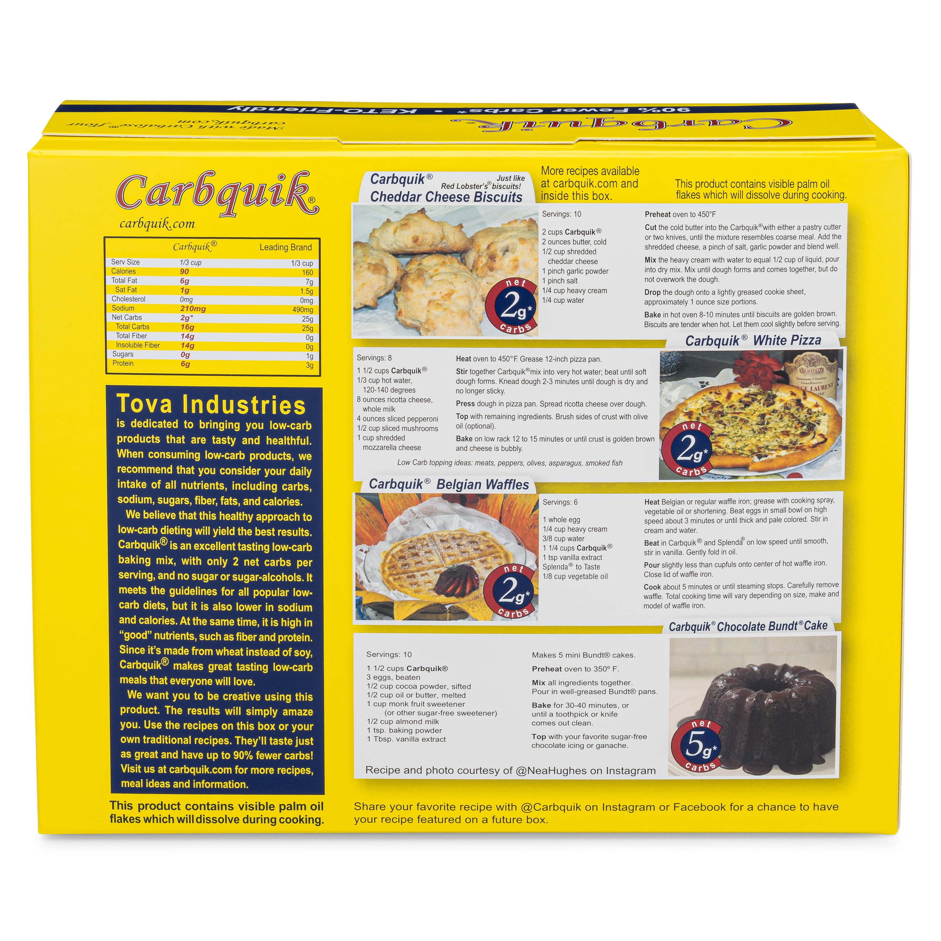 Carbquik Low-Carb Keto-Friendly Biscuit & Baking Mix, 32oz - sealed pouch inside cardboard carton