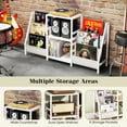 thumbnail image 6 of Gymax Record Player Stand w/ Vinyl Storage Turntable Display Stand w/ 3 Shelves White, 6 of 10