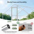 thumbnail image 3 of Large Metal Chicken Coop with Galvanized Hardware Cloth, Chicken Coop Run Pen for Yard with Waterproof Cover, Outdoor Large Walk-in Chicken Coops for 20 Chickens Duck Pen House Cage Run, 3 of 7