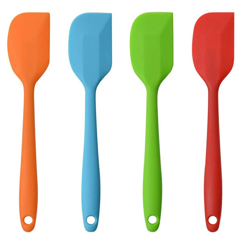 High Heat Resistant Silicone Scraper Spoon Commercial Spatula for Cooking,  Rubber Spatula Set of 2 (9.5'')