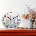thumbnail image 2 of Dreamtimes Wall Clock Colorful Flowers 10 Inch Silent Non Ticking Quality Quartz Battery Operated Digital Round Easy to Read for Home Office Kitchen Decorative, 2 of 7