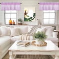 thumbnail image 4 of Purple Pink Boho Kitchen Curtain Valances for Windows Farmhouse Short Curtains, Vintage Ethnic Tribe Abstract Art Rod Pocket Valance Curtain for Bedroom Cafe Living Room 60"x18", 4 of 8