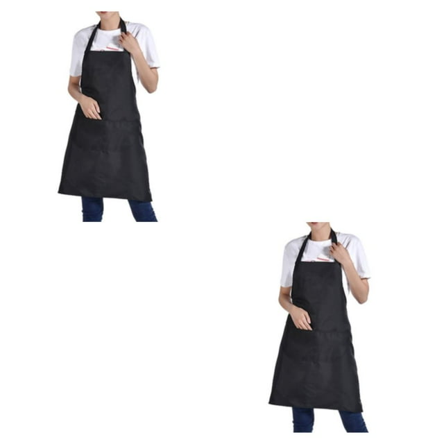 Youkk 12pack/lot Easy To And Quick-drying Apron For Cooking BBQ Baking Innovative black 2Set