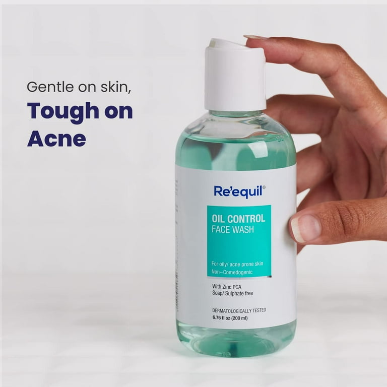 RE EQUIL Oil Control Anti Acne Face Wash for Oily Sensitive and Acne Prone Skin 200ml Sulphate Free Soap Free