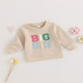 thumbnail image 3 of Tenues Assorties Grande Sœur Petite Sœur Automne Tout-Petit Grand Sœur Chandail à Col Rond Bébé Petite Sœur Barboteuse Vêtements, 3 of 8