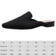 thumbnail image 2 of Mules para mujer con punta en punta y tacón bajo mulas de punto para niñas y damas, 2 of 9
