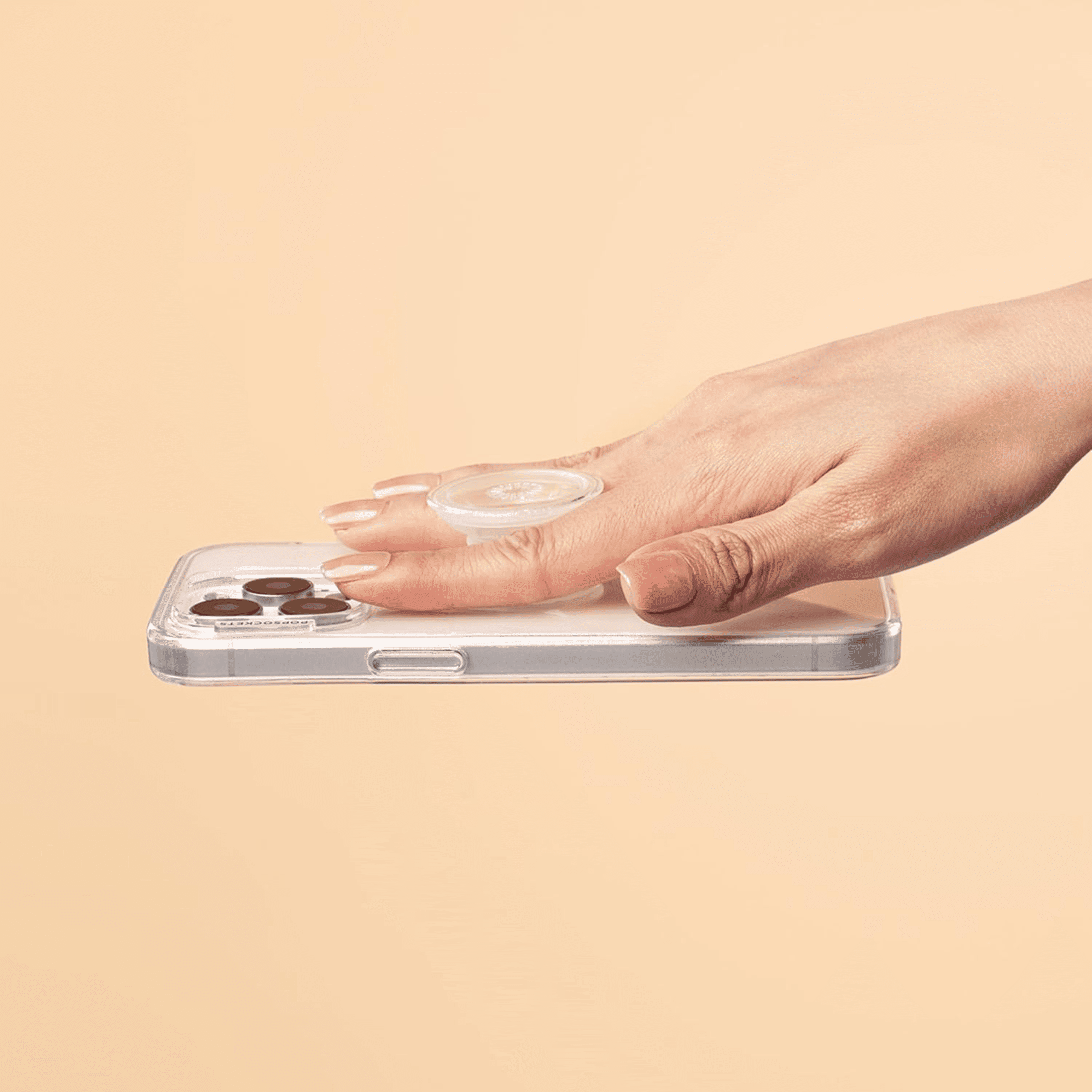 PopSockets Adhesive Phone Grip with Expandable Kickstand and swappable top - Clear