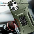 thumbnail image 6 of ELEHOLD for Motorola G Stylus 5G (2025) Case with Slide Cover Protector 360° Rotation Metal Ring Kickstand Impact-Resistant Shockproof Support Magnetic Car Mount Rugged Case ,Darkgreen, 6 of 8
