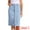 Light Blue, variant on DARING DIVA Women's Button Down Frayed Raw Hem Jean Midi Skirt XS Light Blue