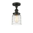 thumbnail image 3 of Innovations Lighting  Ballston Urban Bell - 1 Light 5" Semi-Flush Mount Deco Swirl/Oil Rubbed Bronze, 3 of 5