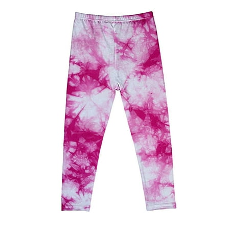 

Jgppe Kid Girls Comfy Pants High Waist Soft Stretchy Printed Slim Tights Summer Leggings for School Wearing Multicolor