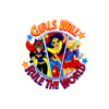 Girls Super Hero Girls Will Rule The World Edible Cake Topper-8" Round