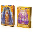 thumbnail image 2 of Cartas de Tarot con caja de hierro en inglés, tecnología de estampado en caliente, cartas de Tarot, cartas de oráculo mejoradas, cartas de juego de mesa de papel de cobre, 2 of 3