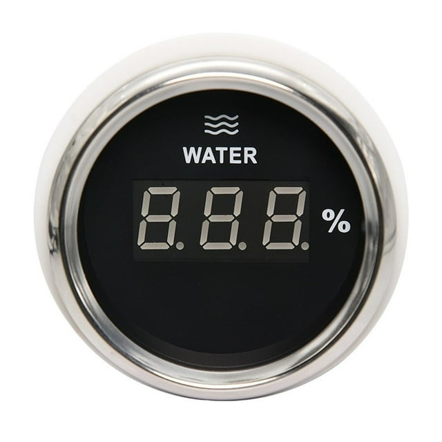 Digital Water Level Gauge With Red LED Backlight 0-190ohm Water Tank Level Indicator For Sensor Boat RV Car 12V/24V ,Easy to Install
