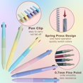 thumbnail image 3 of Shiyou-6 Pcs 4 en 1 Stylos à Bille Multicolores, Stylo Coloré à Pointe Fine 0.5mm avec Encre Longue Durée, Stylo Mignon Rétractable Confort pour Écoles Hôpitaux Infirmières (12 Couleurs), 3 of 4
