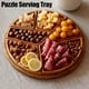 thumbnail image 3 of Puzzle Serving Tray Wooden Food Tray, Funny Puzzle Shaped Serving Tray with 8 Removable Compartments, 3 of 5