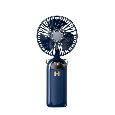 

School & Office Supplies Home Deals! Amvlyk Digital Display Folding Fan USB 5-speed Rechargeable Small Fan Portable Handheld Fan
