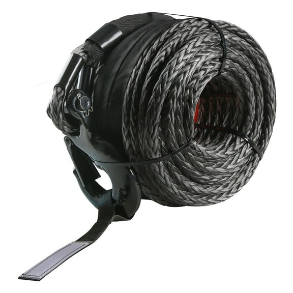 Synthetic Winch Rope Winch Line Cable 3/8" x 85' 26500 lbs for SUV Truck