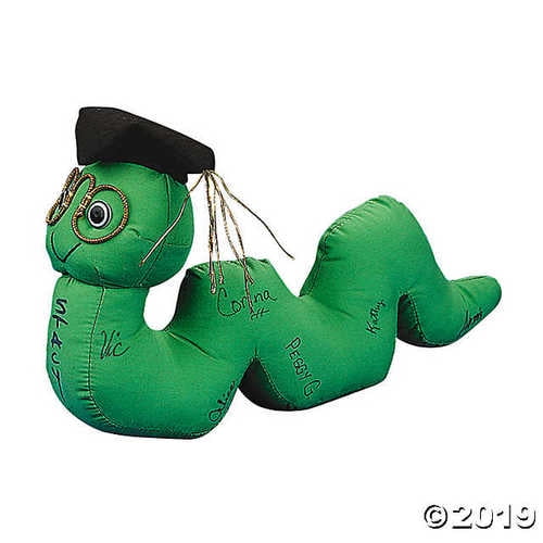 Graduation Autograph Plush Bookworm - Walmart.com - Walmart.com