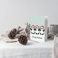 thumbnail image 3 of Artery8 Santa Hat Dancing Panda Bear Trio Cute Cartoon For Child Kids Christmas Card, 3 of 3