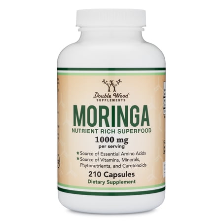 Moringa Powder Capsules - Organic and Vegan (210 Count, 1,000mg Per Serving) Amazing