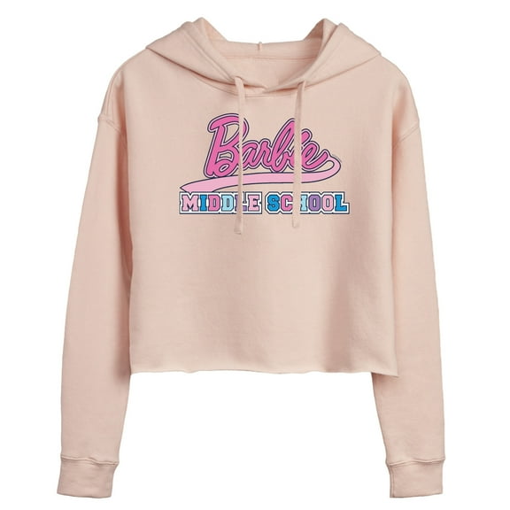Barbie - Middle School - Juniors Cropped Pullover Hoodie