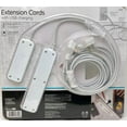 Jasco Extension Cords with USB Charging, 8' Length (2 Pack)