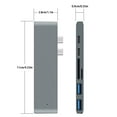 thumbnail image 2 of 7 en 1 Double Type C vers HDM I Dock USB 3.0 Hub Adapté pour Macbook Notebook Convertisseur Portable et Facile à Utiliser, 2 of 3