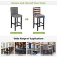 thumbnail image 5 of 4th of July Bar Stool Cover Set of 2, Blue Red Star Striped Independence Day Stretch Bar Chair Cover, Removable Washable Pub Counter Stool Chair Slipcover for Kitchen Dining Room Pub Cafe, 5 of 9
