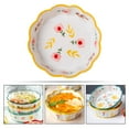 thumbnail image 2 of Ceramic Salad Bowl Dessert Bowl Adorable Pattern Wave Bowl Breakfast Bowl, 2 of 8