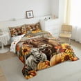thumbnail image 3 of Manfei Hello Fall Bedding Comforter Set,Highland Cow Sunflower Twin Comforter Sets,Autumn Pumpkin Maples Bedding Set For Girl Boys,Ultra Soft Home Decor Reversible,2-Piece, 3 of 8