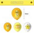 thumbnail image 4 of 10 piezas/set de globos con temática de Mario amarillo, figuras de anime Kawaii, decoraciones para fiestas de cumpleaños para niños, juguetes para niños, regalos, 4 of 5