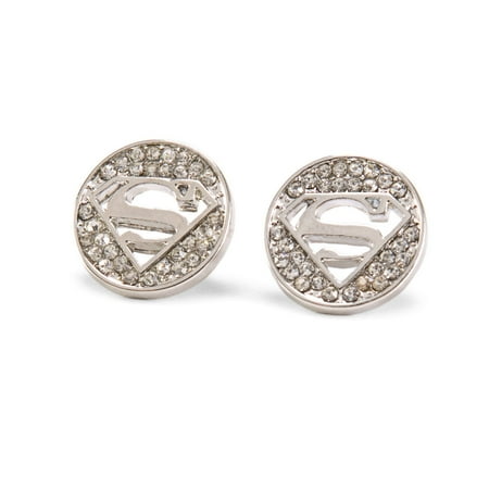 Steel Cut Out Lizard - DC Comics Superman Logo Rhinestone Cut Out Earrings